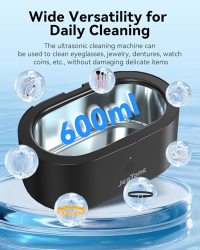 Image of JeaTone 600ML Ultrasonic Cleaner with 50ml Jewelry Cleaner Solution