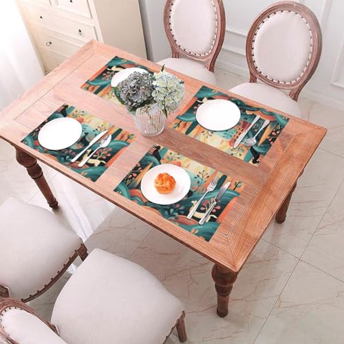 Set de table teckel lavable pour éliminer les taches de cuisine