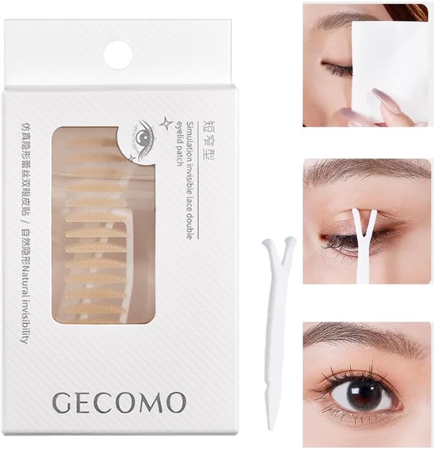 GECOMO　アイテープ 二重まぶたテープ 強力 90枚 Amazon.co.jp: GECOMO 自然な二重まふたえテープ メッシュ 4種類 肌色