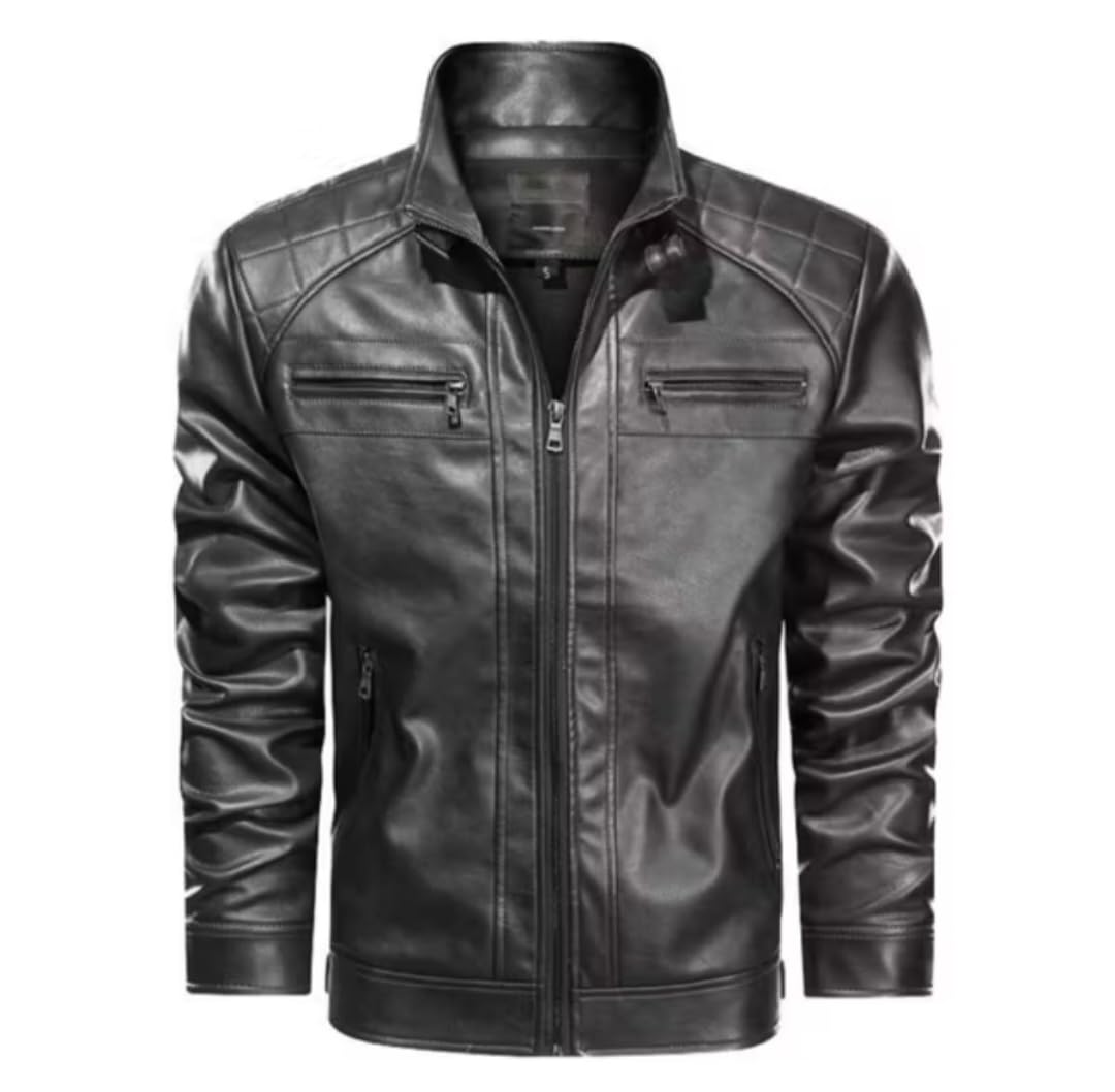 Jaqueta Masculina em Couro Sintético, Design Moderno, Zíperes Múltiplos, Preta em promoção! Veja a oferta e mais achadinhos de Jaquetas & Casacos 2 Hoje é o melhor dia para comprar Jaqueta Masculina em Couro Sintético, Design Moderno, Zíperes Múltiplos, Preta com aquele preço maroto! Promoção! Aproveite a oferta! 2