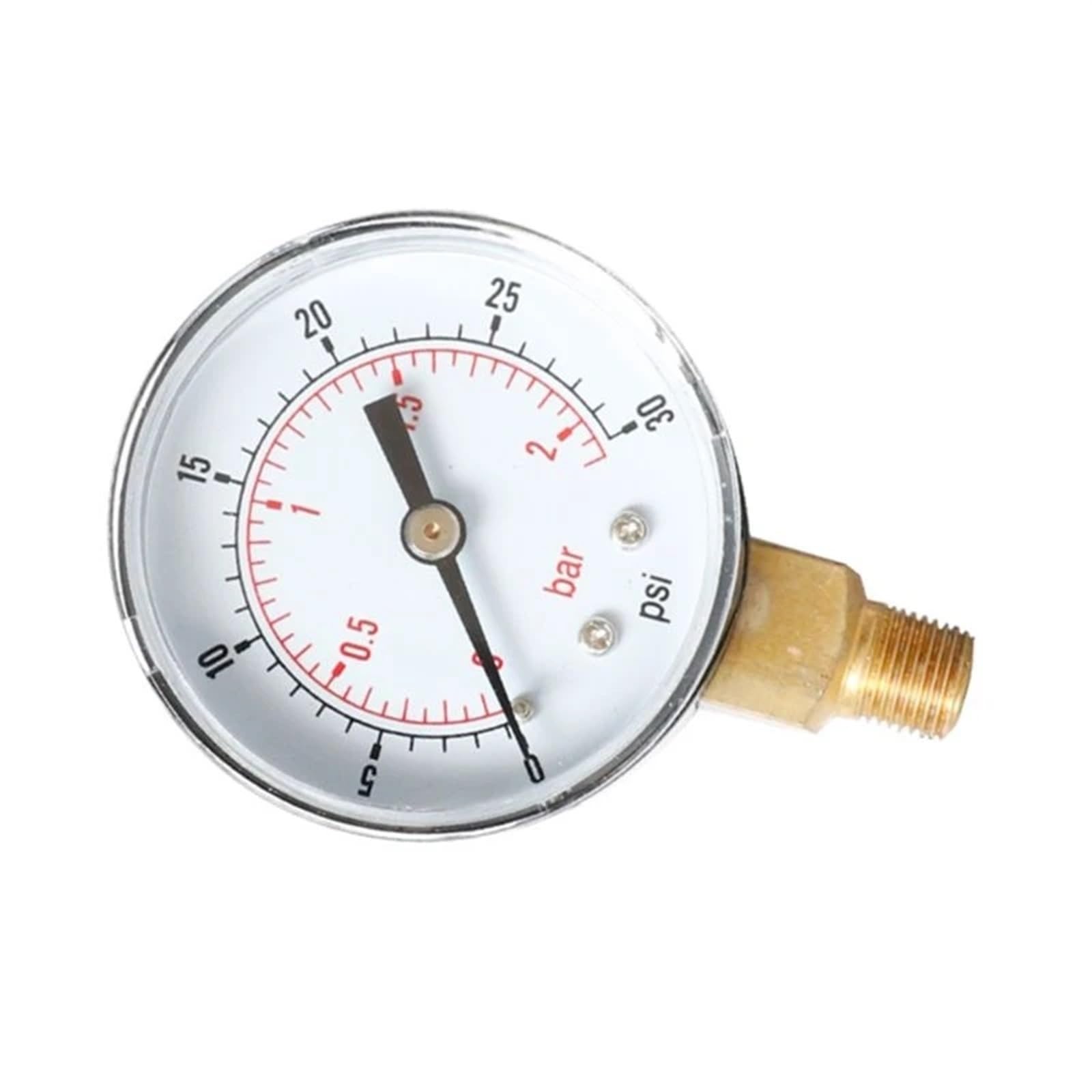 Vakuum-Manometer, Manometer 52 mm 1/4 Zoll BSPT vertikal 15,30,60,100,150,300 PSI & Bar-Bodenmontage(15pis)