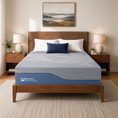 BODIPEDIC Full Size Mattress 14-Inch Gel Memory Foam Mattress - Foam Made in USA for Luxurious Cool Sleep & Pressure Relief, CertiPUR-US Certified, Plush Support, 54"×75", Grey