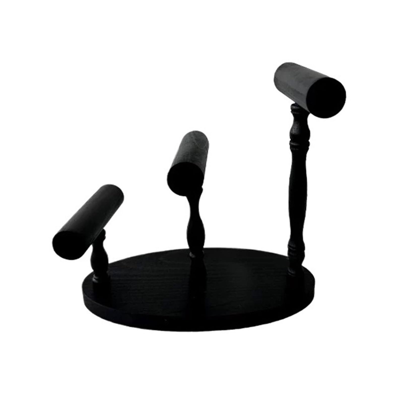 QINGGANG-0224 jewelry organizer 3-Tier Black Wooden Bracelet Display Stand for dressing table