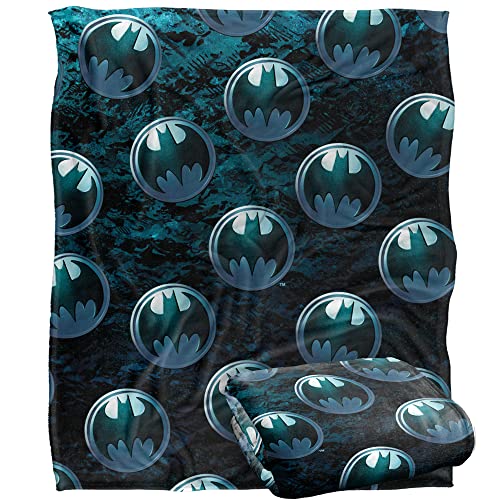 Image of BATMAN Blanket,152 x 127 cm, Bat Logo Pattern Silky Touch Super Soft Throw Blanket
