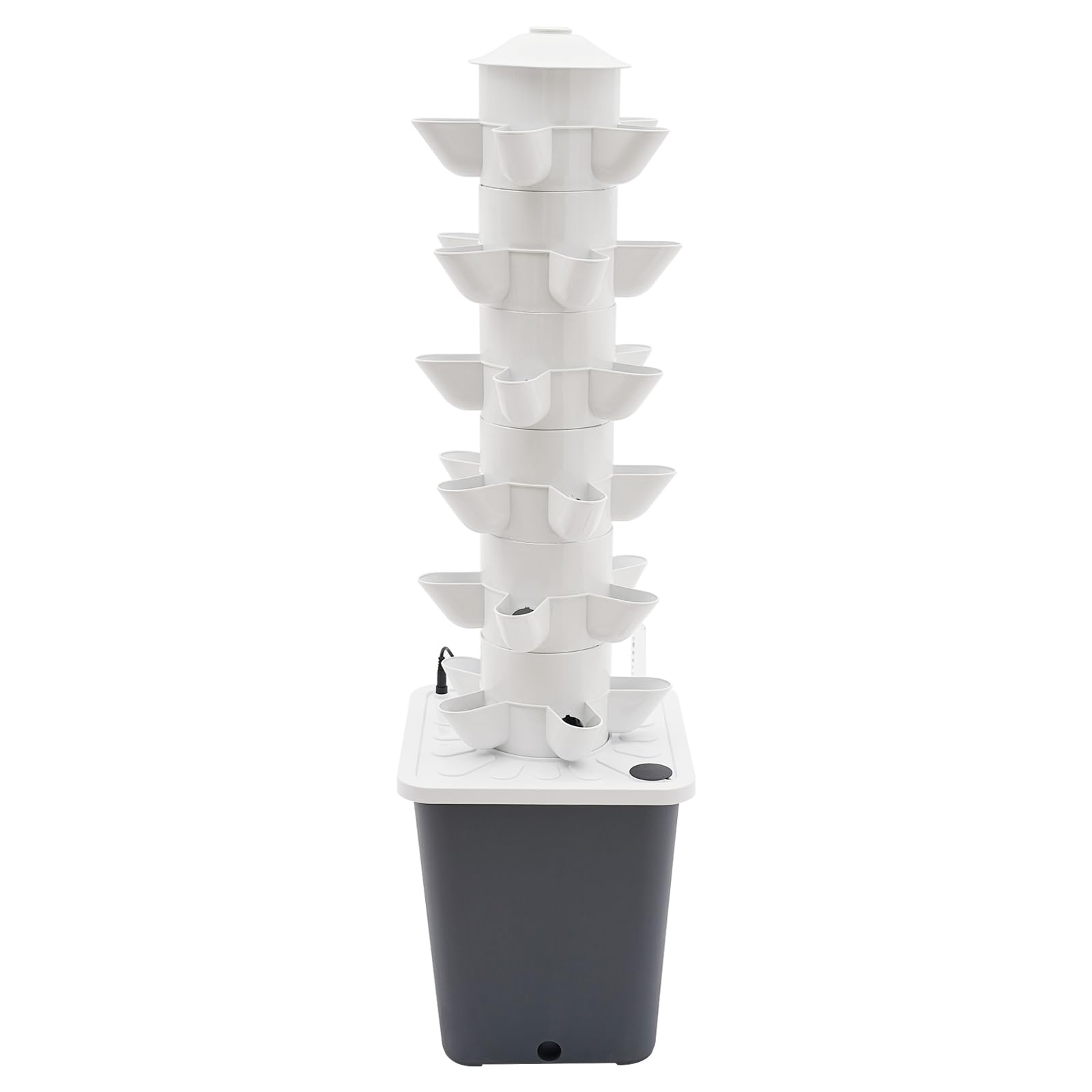 Kit de cultivo vertical hidropónico de 6 pisos con 30 plantas, bomba de agua de 10 litros, depósito de agua sin tierra, sistemas de cultivo de plantas hidropónico, torre hidropónica para