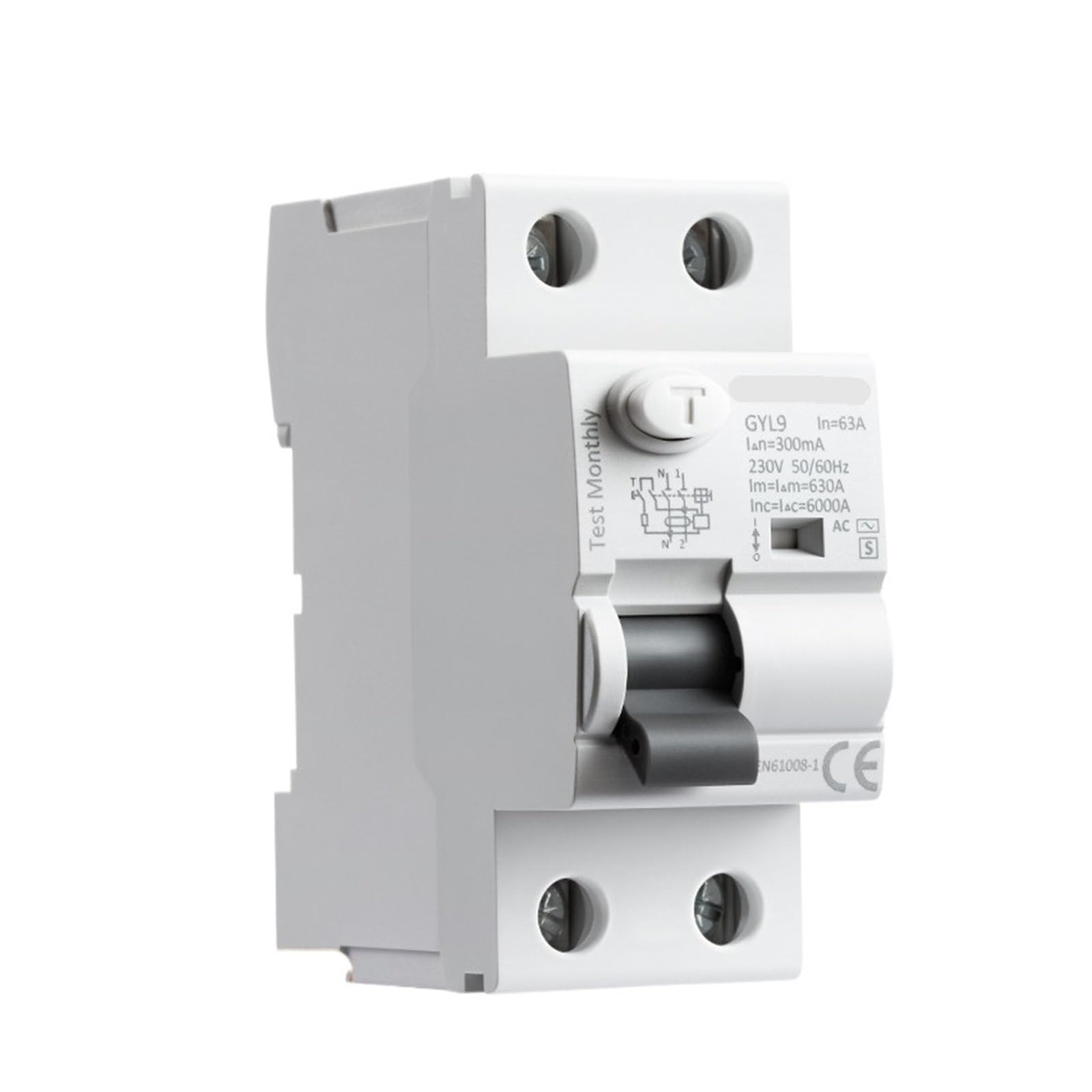 ELCB électromagnétique GYL9 300mA installer une protection contre les fuites