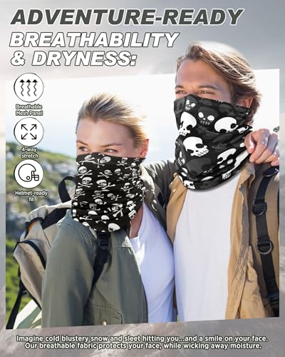 Image of Cuffbow 12 Pack Neck Gaiters Face Mask Balaclava for Men Women Cooling Neck Gaiter Summer UV Protection Scarf