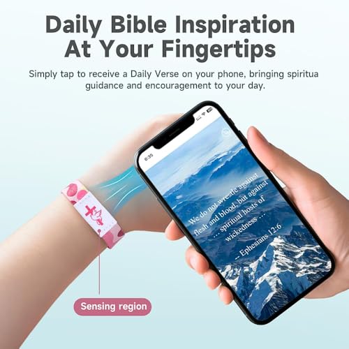 Daily Bible Verse Bracelet，Bible Verse Bracelets With NFC,Wearable Bracelet,christian daily bracelet,Christian Gifts For Men Women (brown)2