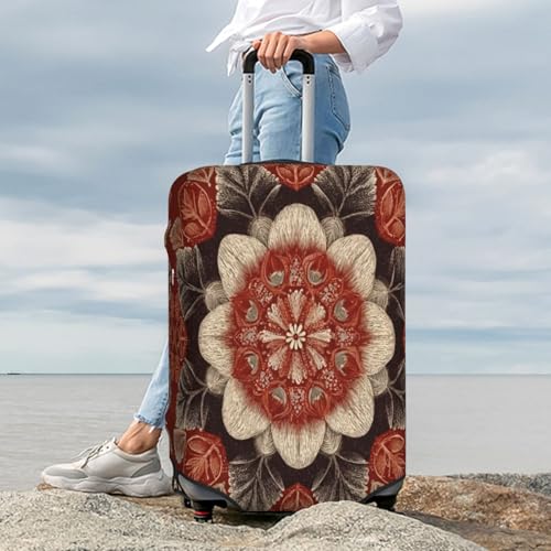 The Most Beautiful Flower Durable Luggage Cover Suitcase Protector Anti-Scratch Luggage Cover Fits 18-32inch Luggage, Black, L3
