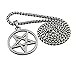 vogueteen Pagan Wicca Inverted Star Pentagram Pendant Men's 316L Stainless Steel Necklace