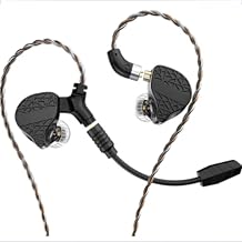 TRN Mars Gaming Earphones, Wired Hybrid Type, 1BA+1D +1D Vibration, Microphone Detachable Earphones, In-Ear Earphones, Noise Canceling, Compatible with PC/PS/Switch/Smartphones (6.6 ft (2 m) Cable)