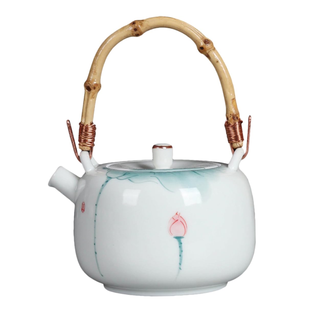 Tetera de cerámica para servir té en casa y oficina con diseño decorativo colorido