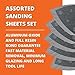 Fein Assorted Sanding Sheet Set with Hook & Loop Attachment - Coarse to Fine Grit for Multi-Material Use, Perforated, 60-240 Grit, 3-1/8 Edge Length, 50-Pack - 63717109035