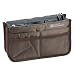 Handbag Purse Organizer in Premium Nylon - Sturdy Non-Collapsible Insert w/ 13 Pockets for Every Woman's Life Style (Brown-Medium)