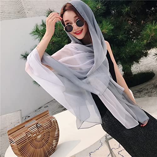 Women Ombre Chiffon Scarf Soft Lightweight Shawl Wrap Scarfs3