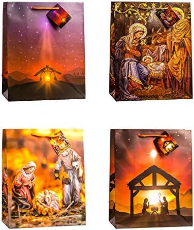 TSI Geschenktüten Fröhliche Tiere - 12er Pack Shopper Groß 26x32x13,5cm