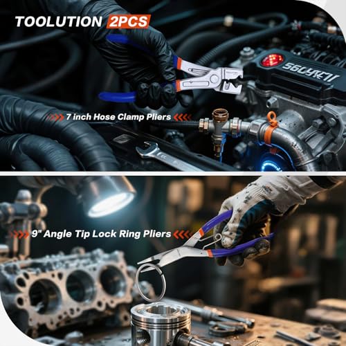 Pinces déconnexion électrique et carburant pour connecteurs auto (Kit 5 pcs)