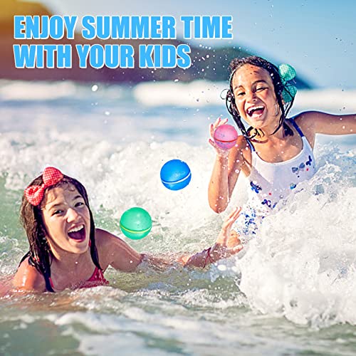 24Pcs Reusable Water Balloons Water Balls,Bbiodegradable Water Balloons,Soft Silicone Water Balloons Self Sealing Quick Fill Summer Games For Kids Outside,Summer Fun Party Gift #TOP2
