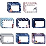Harloon 48 Pcs Nautical Anchors Name Tags Nautical Name Tags Stickers Name Labels for Classroom with Lighthouse Anchors Sailboats Self Adhesive Labels Tags Student Name Labels (2.48 x 3.46 Inch)