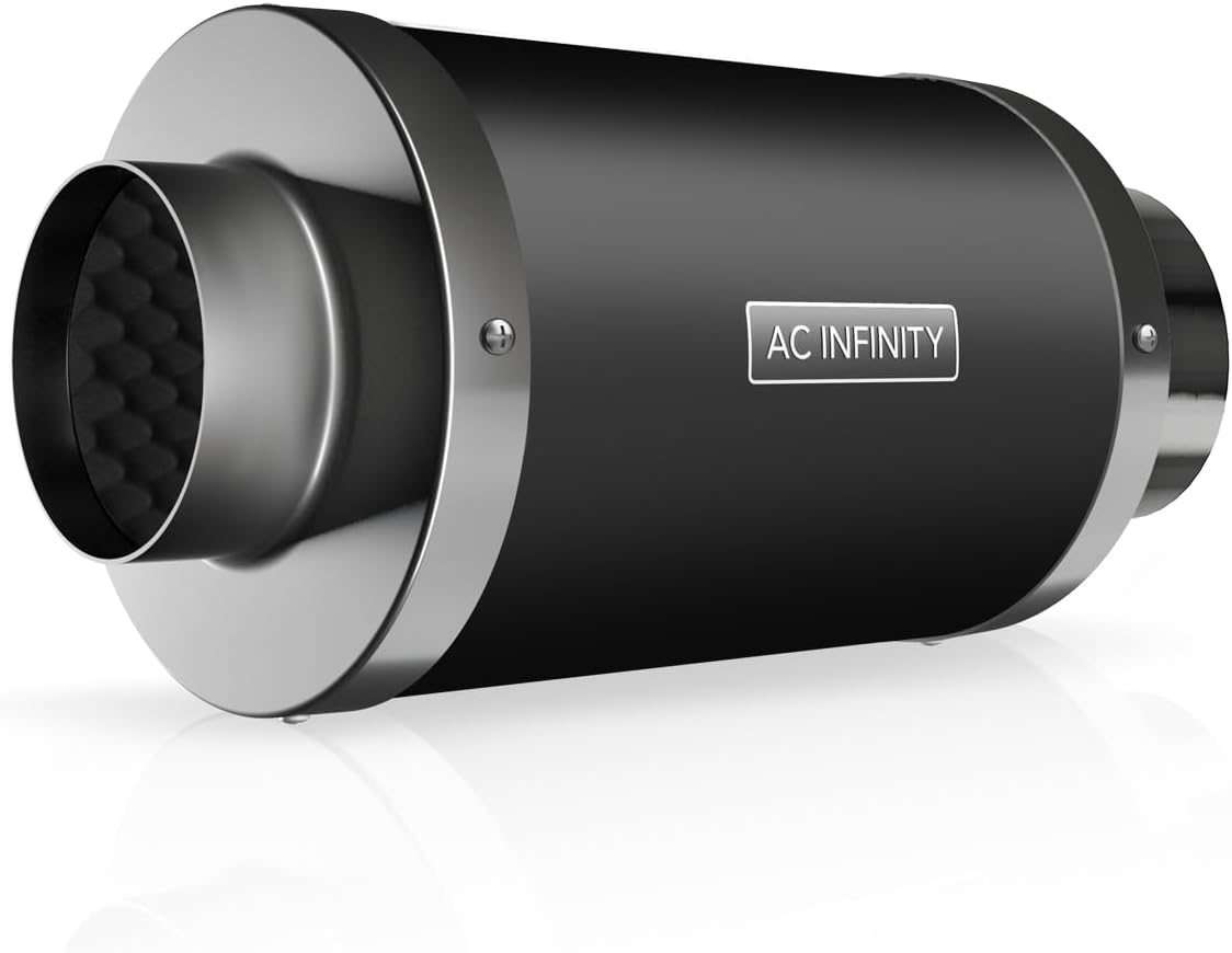 Inline Duct Fan Silencer, 4" Noise Reduction Muffler Blower Silencer for Indoor Hydroponics Grow Tent Ventilation Systems