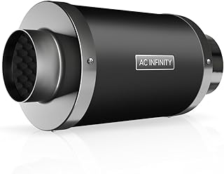 Inline Duct Fan Silencer, 4” Noise Reduction Muffler Blower Silencer for Indoor Hydroponics Grow Tent Ventilation Systems