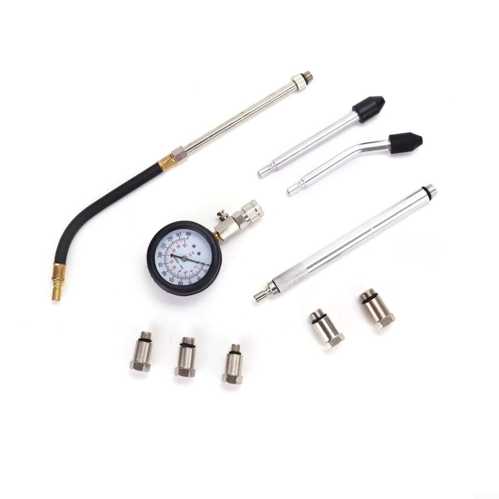 Zylinderdruckprüfer-Set, Automobil-Diagnosewerkzeug für Auto, Motorrad, LKW, Präzisionsmesser-Set für Motorkompressionstest