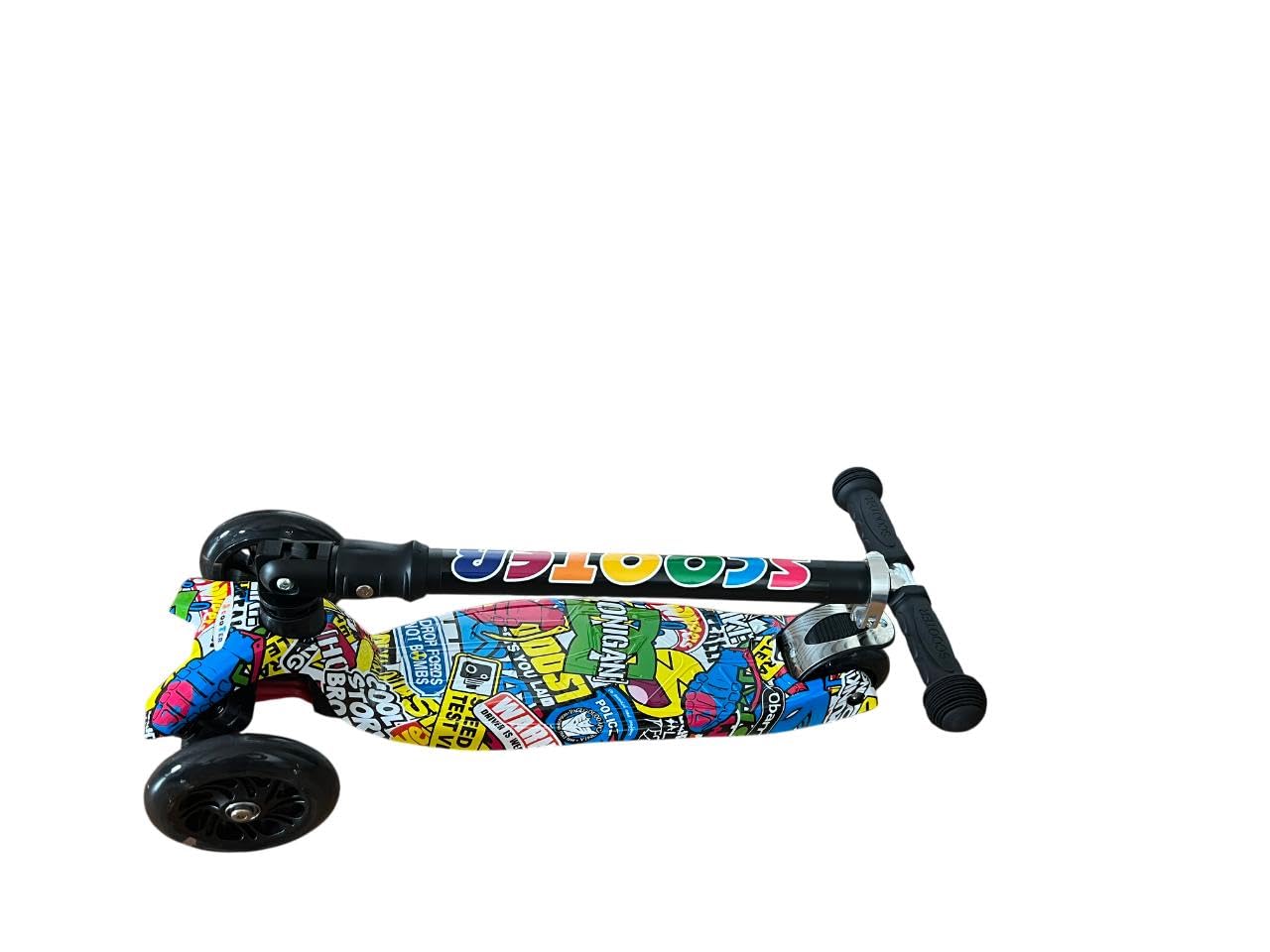 Monopattino Bambini Pieghevole con 3 Ruote Luminose a LED - Regolabile in Altezza per bambini da 3 a 12 anni - Carico Massimo 50kg giochi bambini