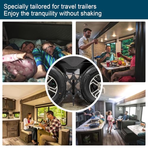 Image of RV X Chocks Wheel Stabilizer for Travel Trailers, RV X-Shaped Wheel Chocks