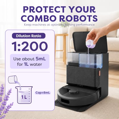 82 FL OZ/2.42 L Lavender Scent Floor Cleaning Solution Compatible with iRobot Roomba Plus 405/4020 Combo / 505/507 Combo/Max / 705/707 Max/Combo Vacuum Robot, Deep Cleans for Multiple Hard Floors - Image 5