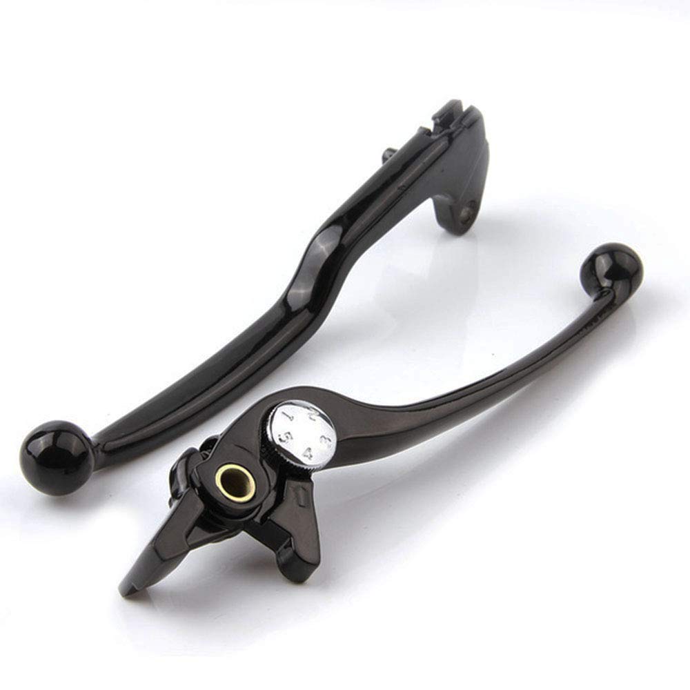 Moto Alliage D'aluminium De Frein Levier D'embrayage De Frein Fit Pour Kawasaki ZX6R-636 ZX6R ZX6RR ZX9R ZX10R ZX12R (Noir)