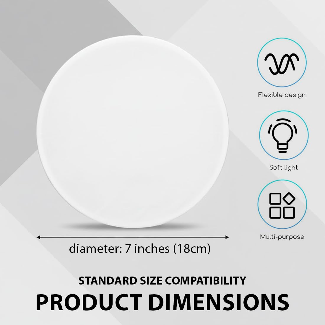 4 Calzini diffusori Bianchi Morbidi, 18 cm, copertura per lampada diffusore, bianco, morbido, riflettore, per studio stroboscopico, riflettore, luce flash ad anello, riflettore standard