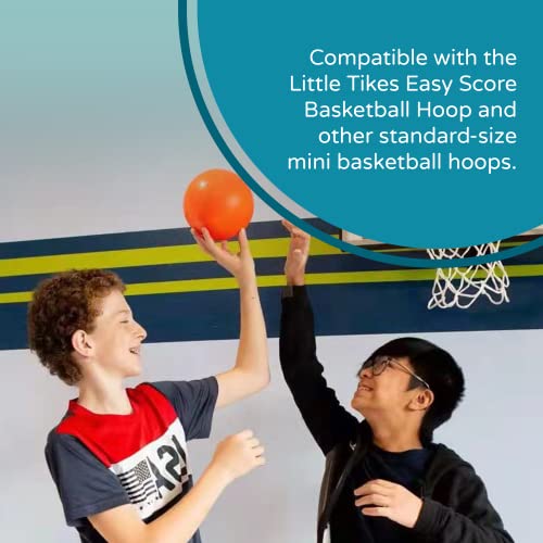 Kids Replacement Basketball | Compatible With Little Tikes Easy Score | Fits Standard Mini Basketball Hoop | Indoor & Outdoor | 6” Diameter | Perfect For Toddlers & Little Kids | 2-Pack #TOP4