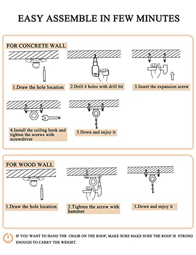 Mcmacros Hanging Chair,Macrame Hammock Swing Chair With Led Light,Cushion,Hardware Kits.max 330 Lbs Capacity.handwoven Cotton Rope Hanging Swing Chair For Indoor And Outdoor Use.beige #TOP6