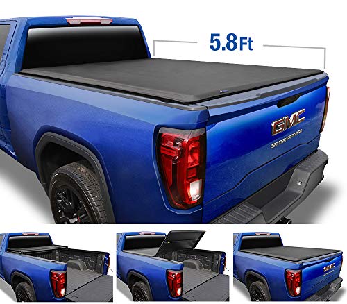 Tyger Auto T3 Soft Tri-Fold Truck Bed Tonneau Cover for 2019-2020 Chevy Silverado/GMC
