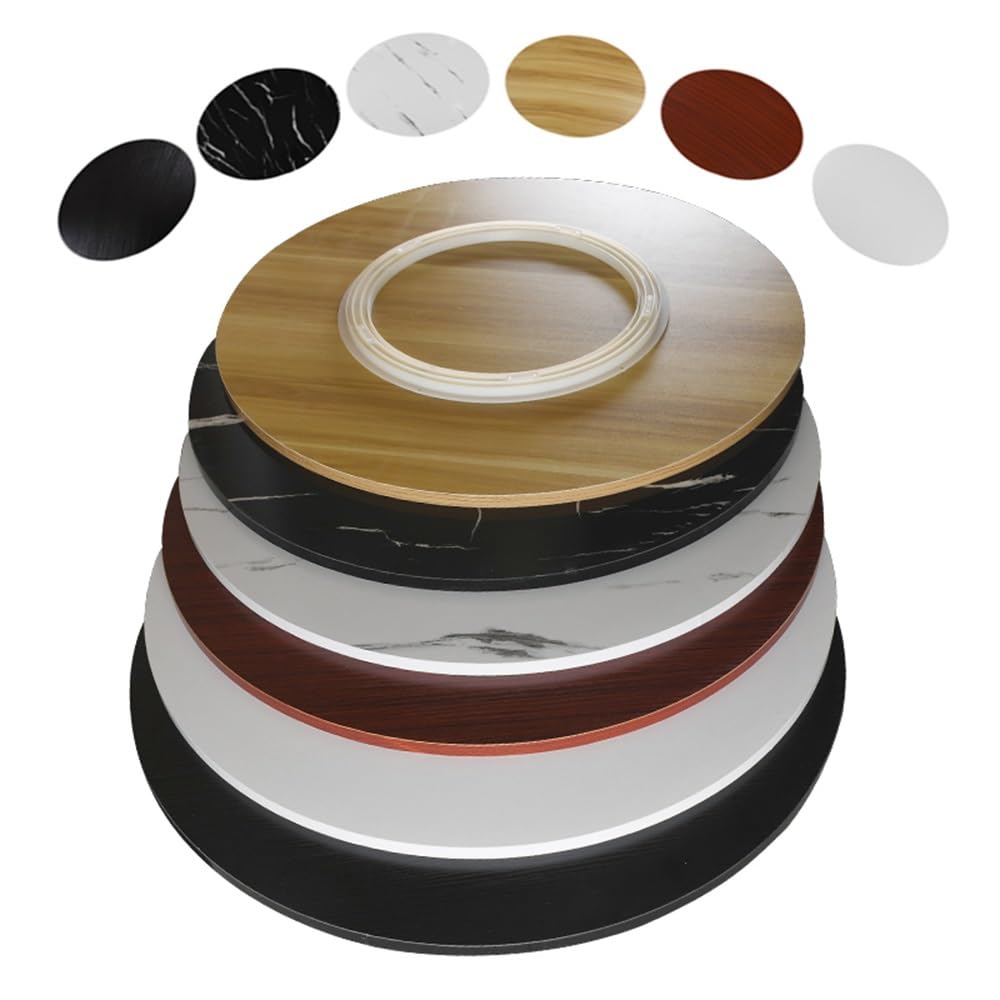 Grand plateau tournant Lazy Susan en bois 76,2 cm, 81,3 cm, 91,4 cm, 101,6 cm, 121,9 cm – Plateau de service rotatif pour table de salle à manger, comptoir de cuisine – Assiette de service ronde