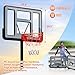 Basketball Hoop Outdoor, Pluralla 44inch Portable Basketball Hoop & Goal with 2 Wheels, Fillable Base, Free Standing Indoor, 4.9-10ft Adjustable Height Backboard for Teenagers and Adults