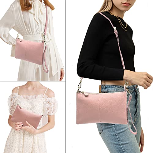 Image of Beurlike Leather Wristlet Wallet Clutch Purses For Women Small Crossbody Phone Bags