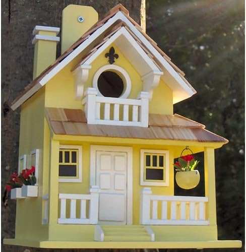 Backyard Garden Bird Cottage - Yellow
