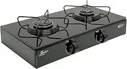 Fogão gás junior glass 2 bocas - Preto