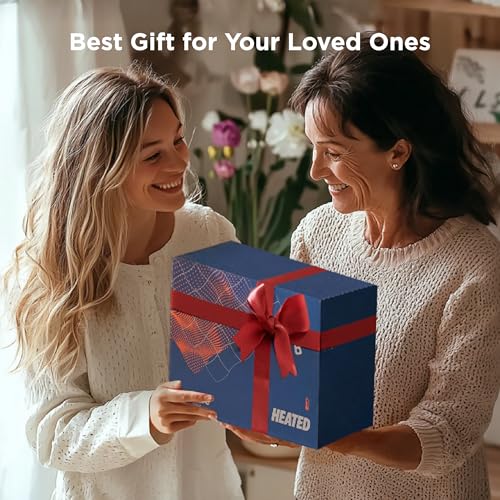 bedsure heating pad for neck and shoulders and back - birthday gifts for women men mom mens fsa eligible items electric heated pad for full body etl certified extra large 2434x3334 grey