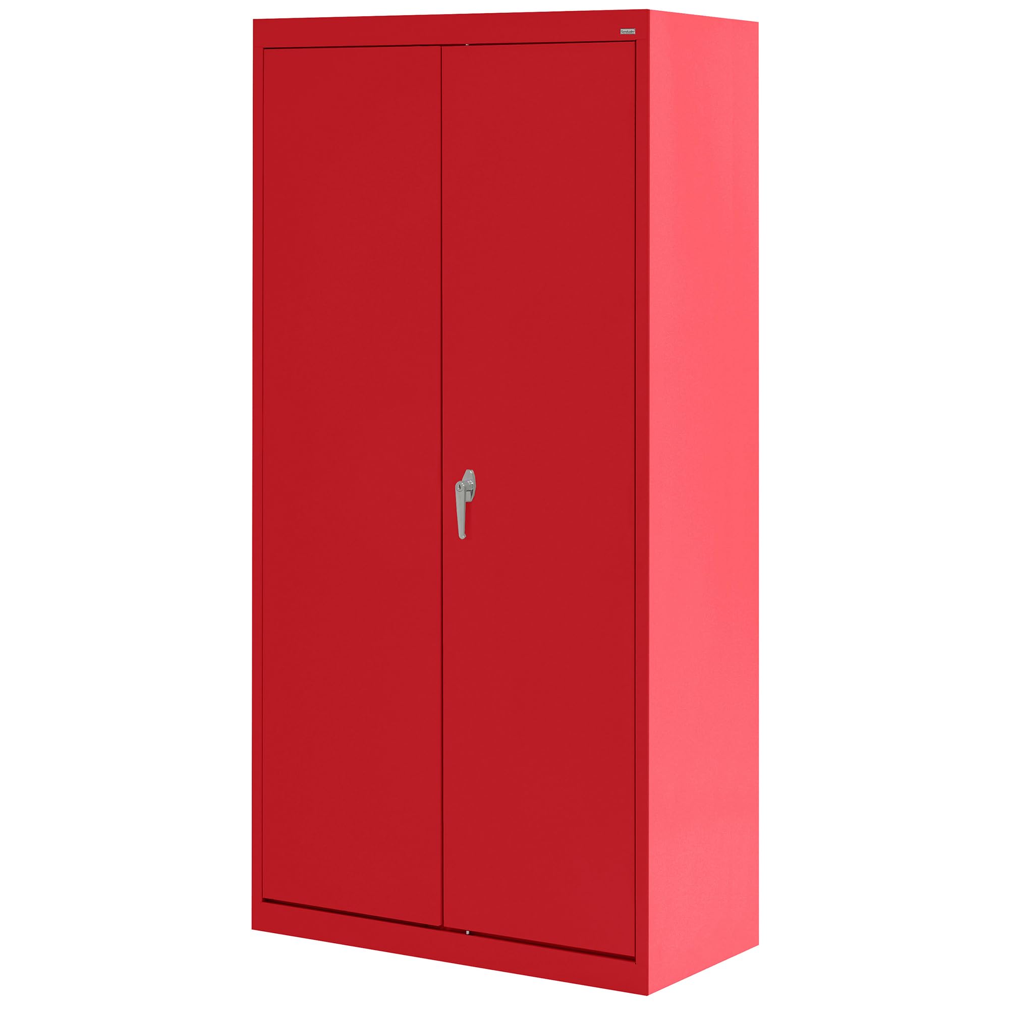 Sandusky CA41362472-01 All Wielded Steel Classic Series Storage Cabinet with Adjustable Shelves, Locking Swing-Out Doors, 24" D x 36" W x 72" H, Red