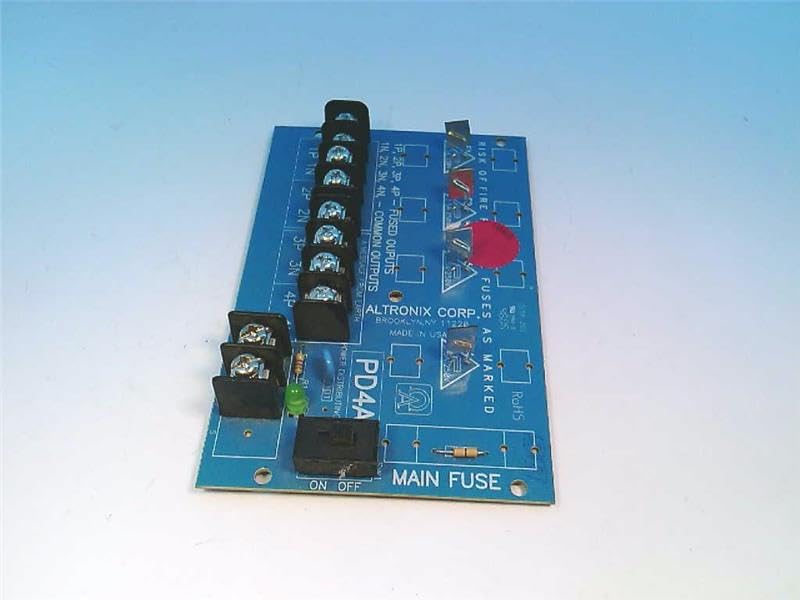 ALTRONIX PD4 10A, 12-24VDC, 4 Fuse Protected OUTPUTS, Power Distribution Module