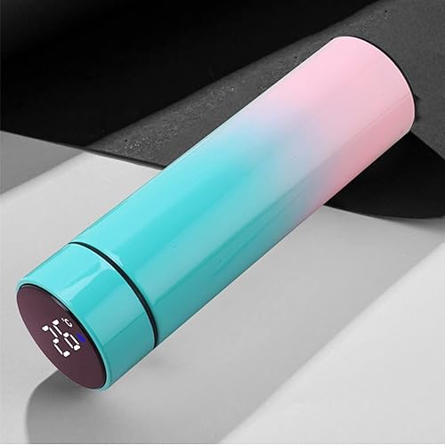 Miniatura 7 de Botella de agua de acero inoxidable 304 con aislamiento inteligente con pantalla de temperatura, botellas de agua de viaje, botellas aisladas para