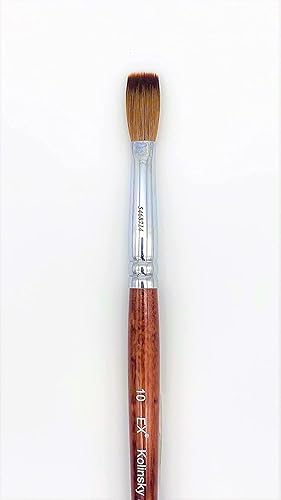 Miniatura 9 de EX Kolinsky Cepillo de uñas acrílico para manicura en polvo acrílico talla 8 paquete de 1