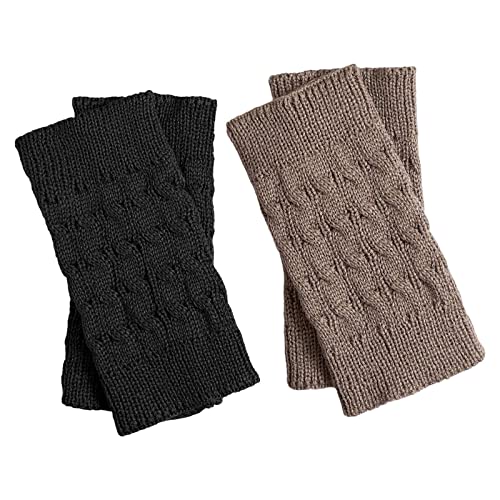UGPLM 2 Pares de Polainas, Botas Femininas E Femininas de Malha com Nervuras