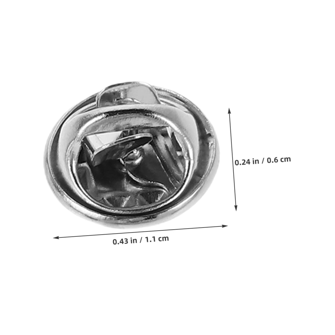 KONTONTY 60set Metal Pin Backs: Lapel Pins Clips Locking Clasp Butterfly Clutch Tie Tacks Pin Back for Brooch Tie Hat Badge Replacement