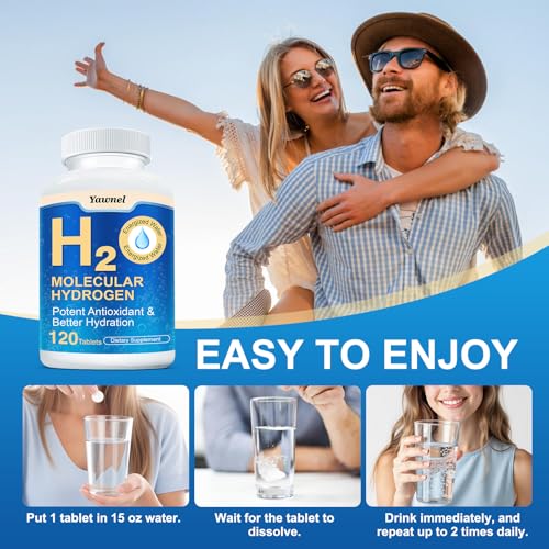 hydrogen water tablets 120 tablets hydrogen tablets for drinking water-support brain health amp cognitive function energized water-non-gmo amp gluten free