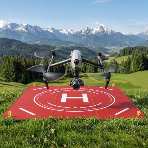 Image of FPVtosky Drone Landing Pad (51 in), Fast-fold Double Sided Waterproof Landig Pad Weighted for DJI Matrice 400 / Matrice 350 RTK /Matrice 300 RTK /Inspire 3 / Mavic 4pro / Air 3S