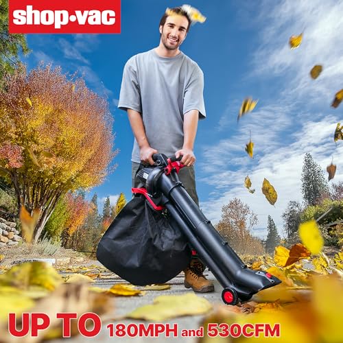 Image of Shop-Vac 3 in 1 Electric Leaf Blower, Vacuum & Mulcher for Lawn Care