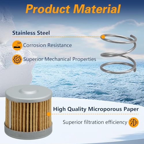 Image of Fuel Filter Kit Compatible with Mercury Marine MerCruiser 4 Cyl 6 Cyl Stern Drive and Inboard Engines Replace#: 8M0046752 803897Q1 18-7784 35-11004Q2 35-803897 35-11004